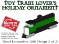 GMLTC Green Locomotive Holiday Ornament