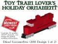 GMLTC Red Diesel Locomotive Holiday Ornament 