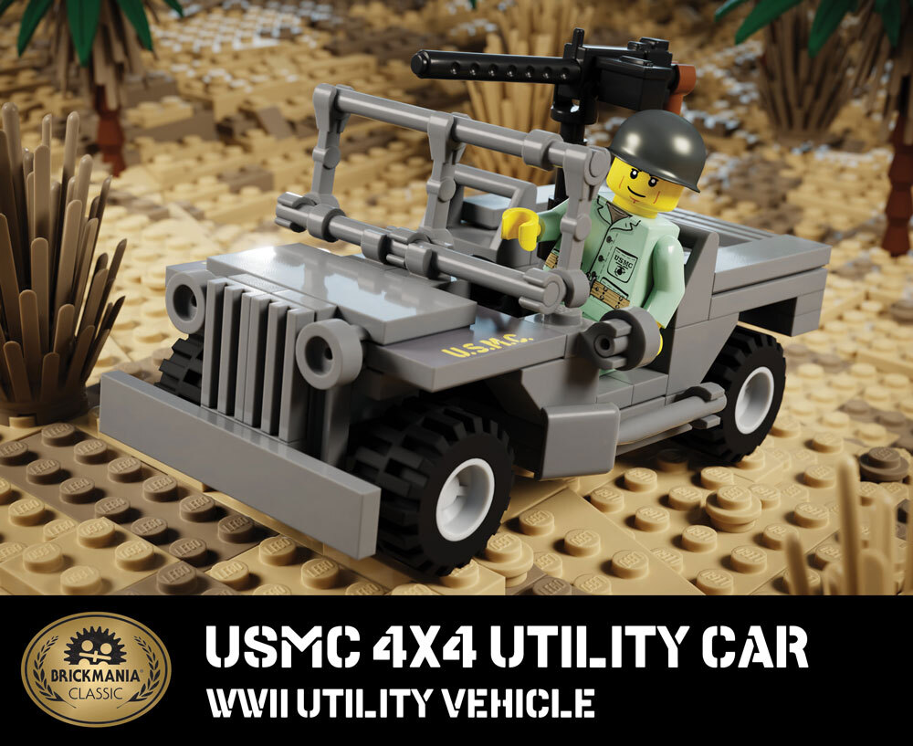 USMC 4x4 Utility Car - WWII Utility Vehicle - Brickmania Classic Series