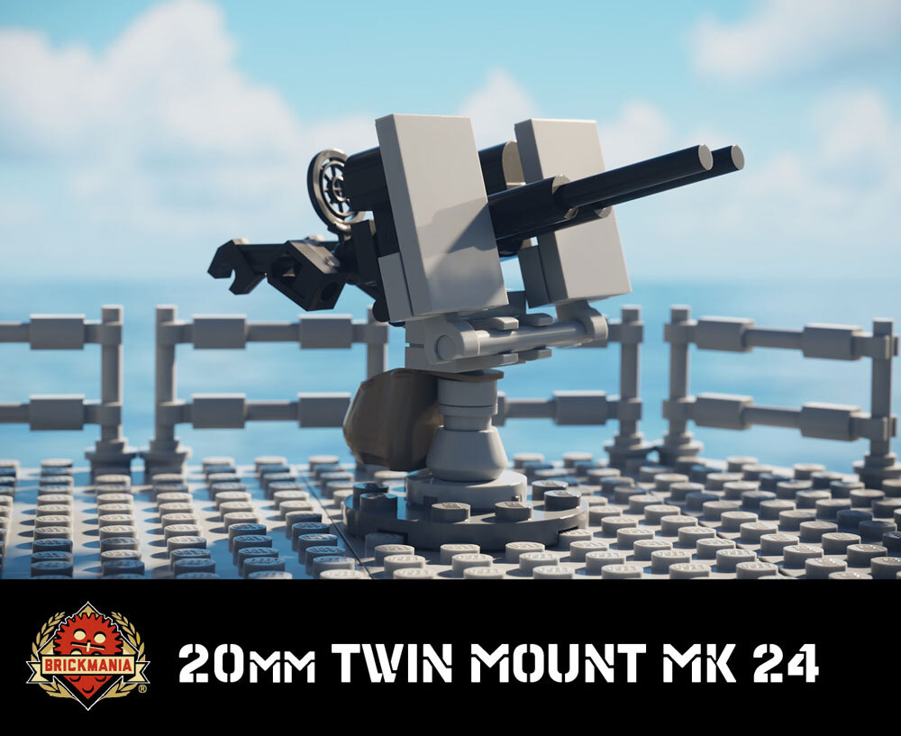 20mm Twin Mount Mk 24 - WWII US Navy Anti-Aircraft Cannon