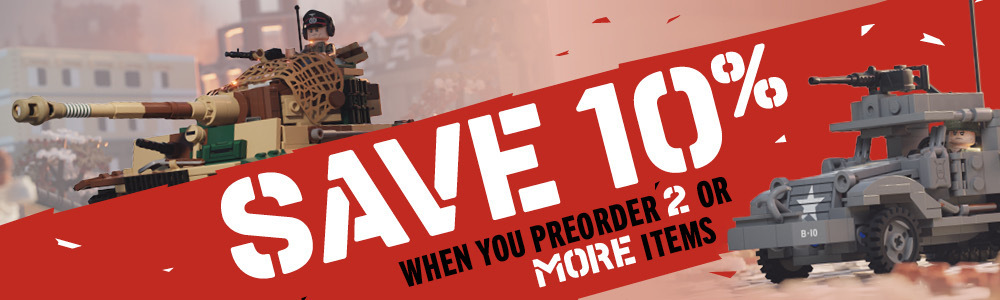 Preorder two or more items, get 10% OFF your preordered items from Brickmania! Preorder two or more items, get 10% OFF your preordered items from Brickmania!