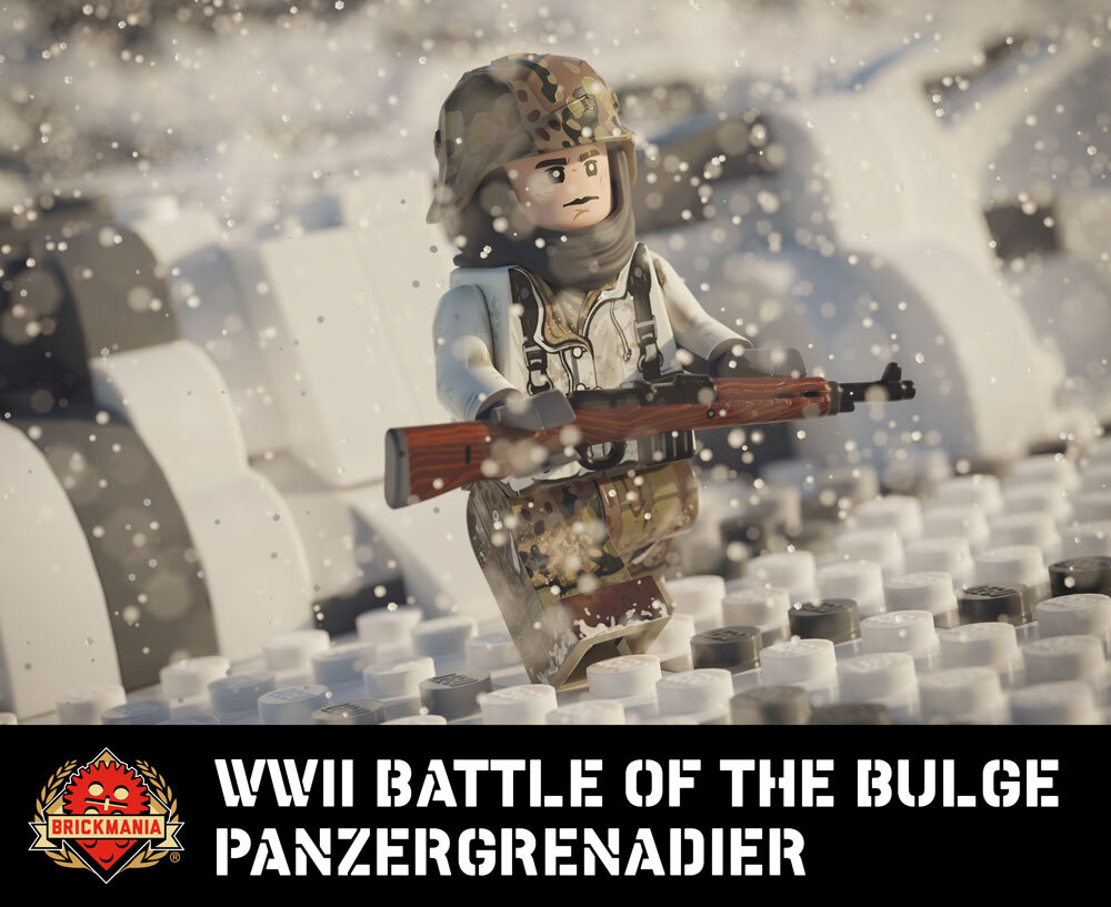 WWII Battle of the Bulge Panzergrenadier with Perfect Caliber™ BrickArms® G43 Rifle WWII Battle of the Bulge Panzergrenadier with Perfect Caliber™ BrickArms® G43 Rifle