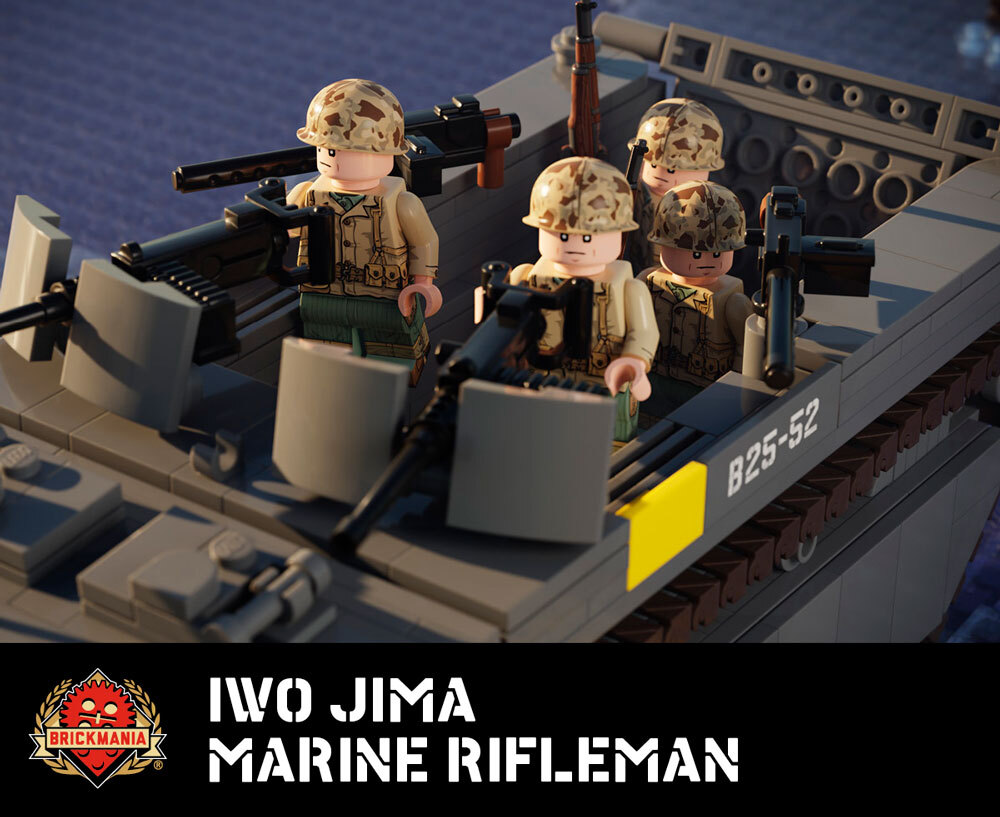 Iwo Jima Marine Rifleman with Perfect Caliber&trade; Brickarms&reg; M1 Garand
