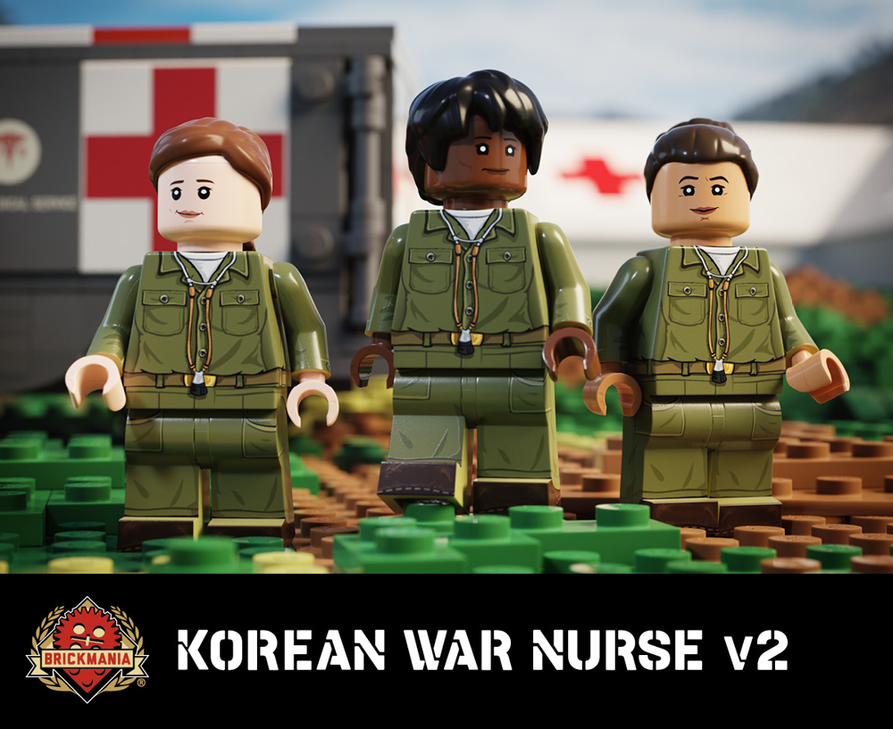 Korean War Nurse custom minifig by Brickmania® Korean War Nurse custom minifig by Brickmania®