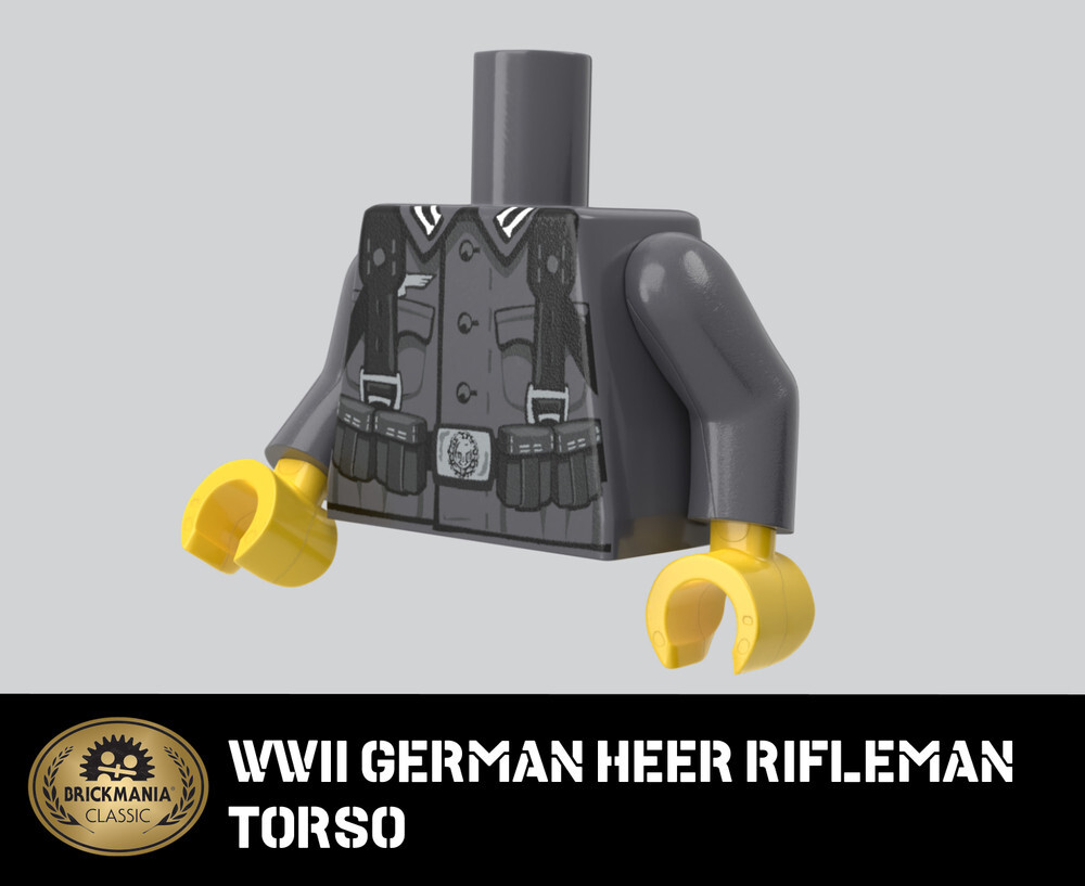 WWII German Heer Rifleman Torso - Brickmania Classic Series