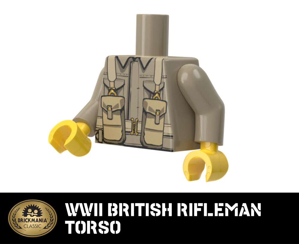 WWII British Rifleman Torso - Brickmania Classic Series