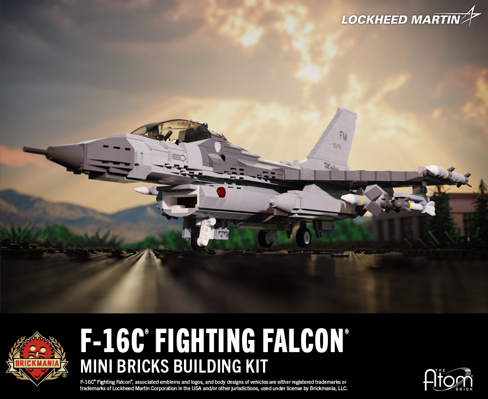 Lockheed-Martin&reg; F-16&reg; Fighting Falcon&reg; - Brickmania&reg; Mini Bricks Building Kit